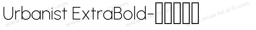 Urbanist ExtraBold字体转换
